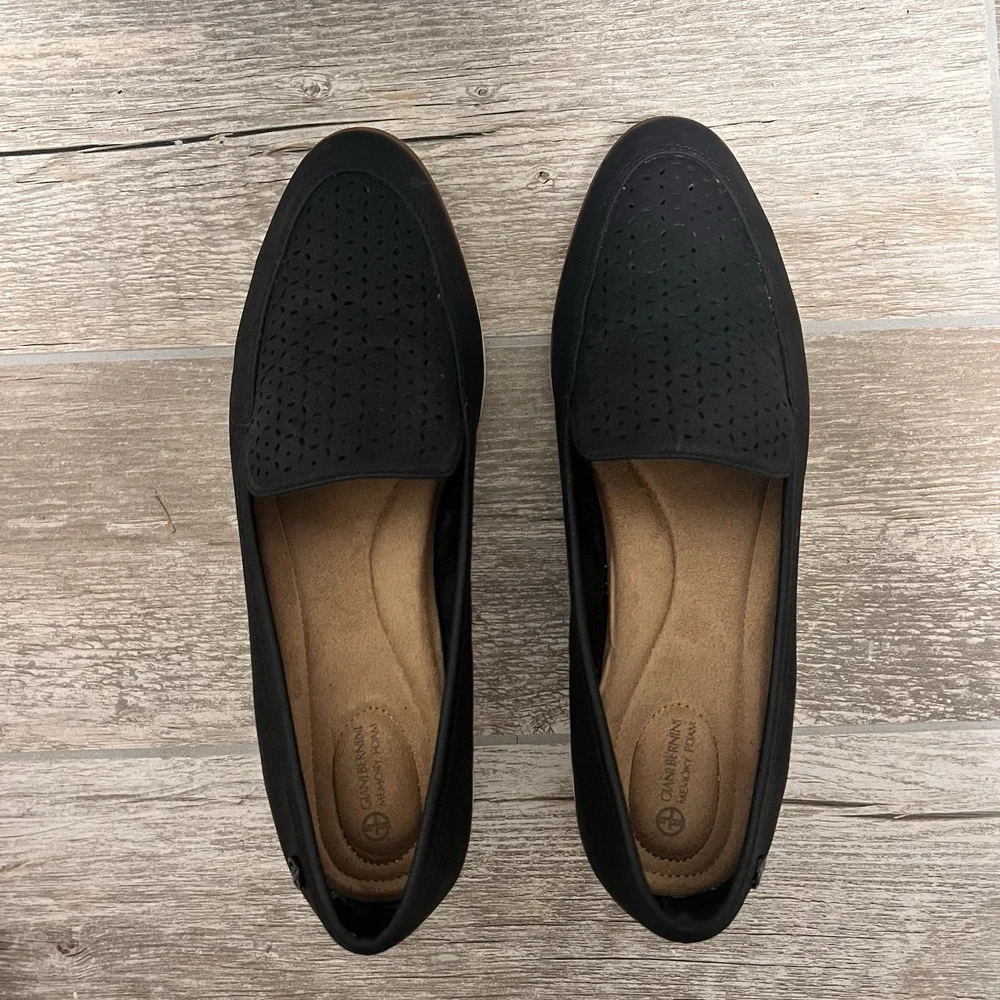 Women's Giani Bernini‎ Graysonn Wedge Loafers In Black Size 8.5 M